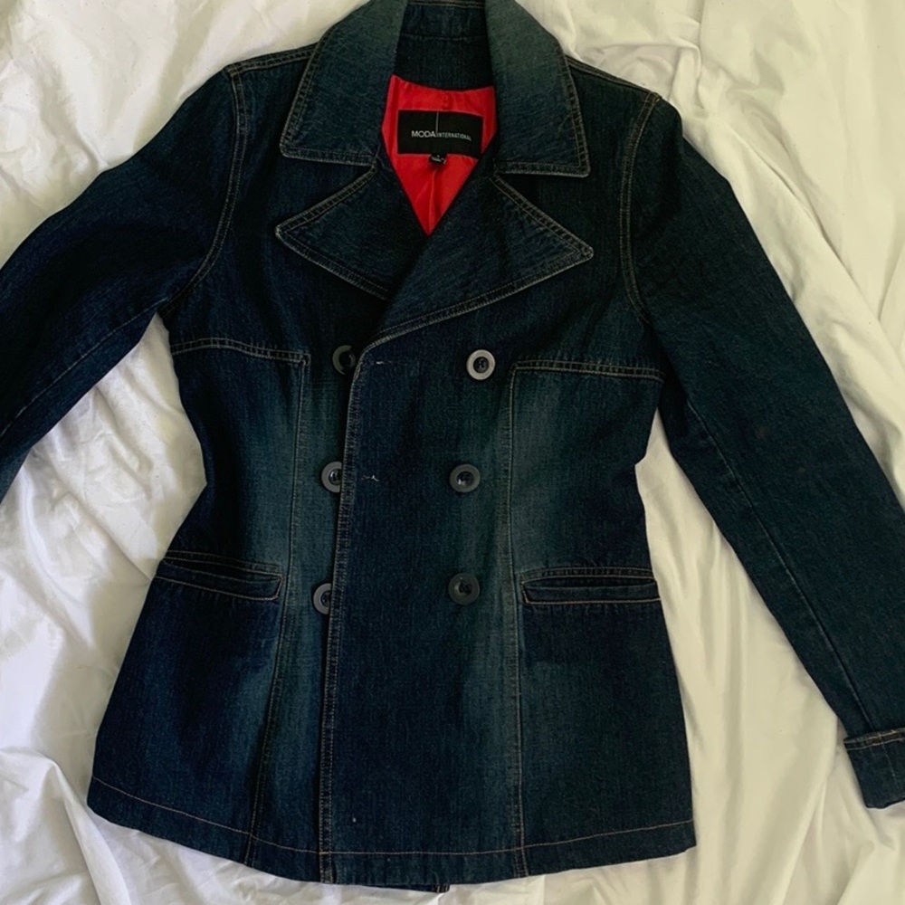 VINTAGE DENIM DOUBLE BREAST JACKET